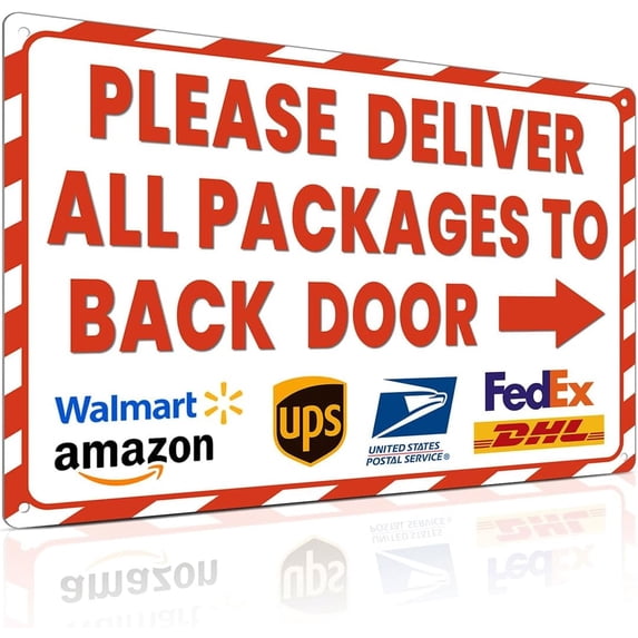 UEJUNBO Delivery Sign for Outdoor Use 8x12 Inch Arrow Right - Walmart.com