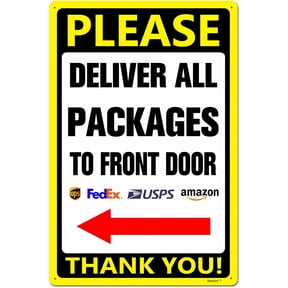 Delivery Note Signage Delivery Signs for Home Package Instructions