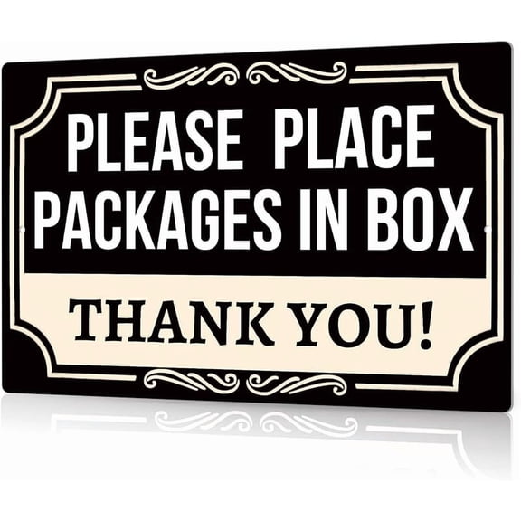Delivery Signs For Packages Please Place Packages In Box Tin Signs Package Delivery Boxes Please Leave Packages Here Signs For Outside Deliveries Decor 8x12 In