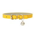 thumbnail image 1 of Delivery on time!!PU Leather Small Dog Cat Collar with Bell Safety Adjustable Kitten Straps Puppy Kitty Necklaces Chihuahua Collars Pet Supplies, 1 of 6