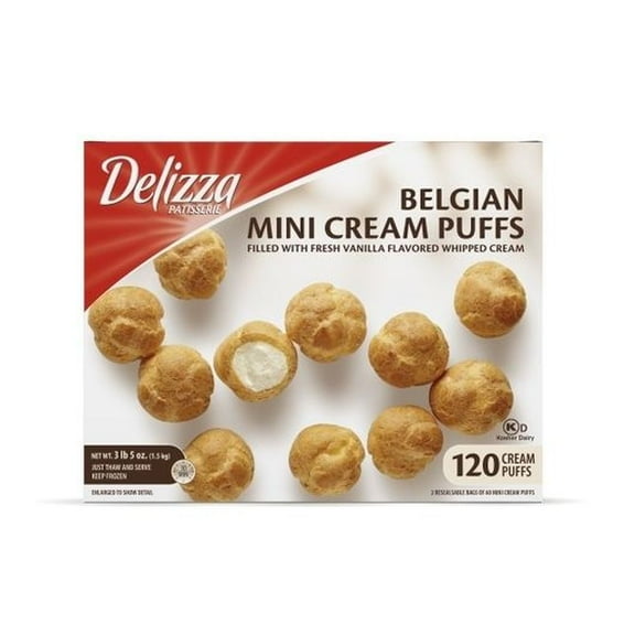 Delizza Belgian Mini Cream Puffs, 3.31 Pound -- 6 per case