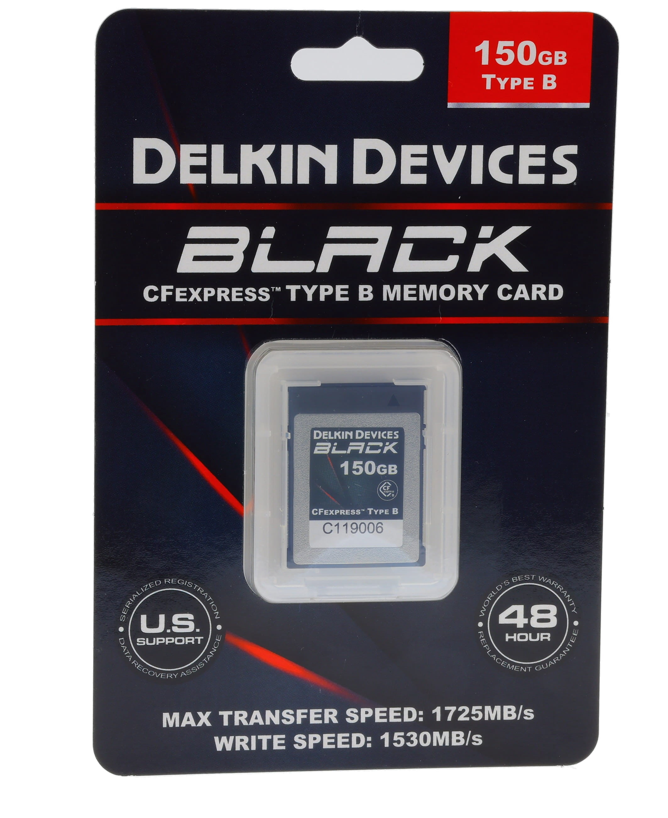 Delkin Devices BLACK CFexpress Type B Memory Card - 150GB