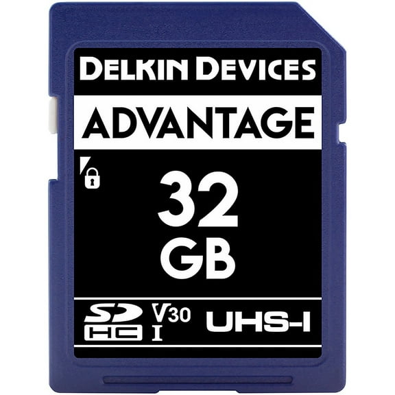 Delkin Devices Advantage 32GB UHS-I Class 10 U3 V30 SDHC 633x Memory Card