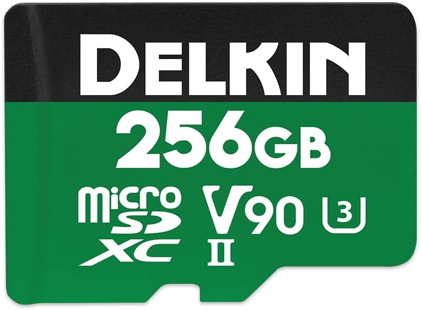 Delkin Devices Power 256GB MicroSD UHS-II (V90) - 300MB/s Read 