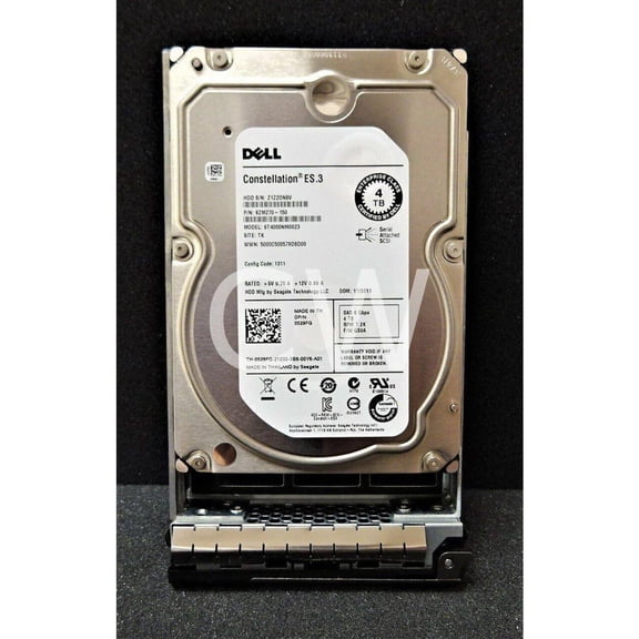 Dell 0529FG Dell 529FG 0529FG 4TB 7.2K RPM 6Gb/s 128MB SAS 3.5" Hard Drive ST4000NM0023 616639018172
