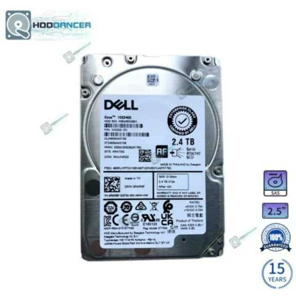 Dell 0RWR8F ST2400MM0159 2.4TB 401-ABHQ 2.5 10K 512e SAS 12Gb For R640 R740