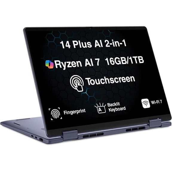 Dell 14 AI 2-in-1 Ryzen AI 7 350 16GB LPDDR5X 1TB SSD Win 11 Home Touch