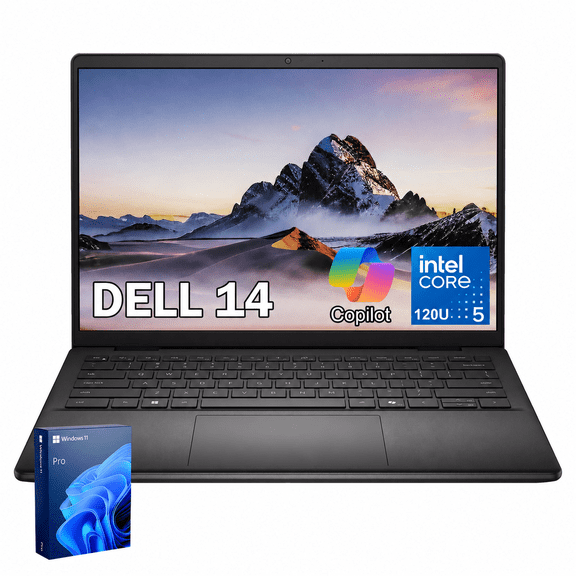 Dell 14 Business Laptop, 14" FHD+, Intel Core 5 120U, 32GB DDR5, 2TB SSD, Windows 11 Pro, Black
