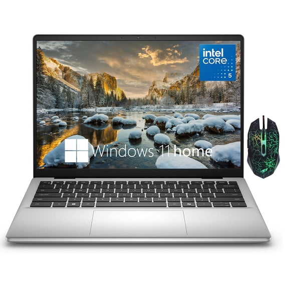 Dell 14 Laptop,14inch FHD+ Anti-Glare Display, Intel Core 5 120U Processor, Intel Graphics, 16GB RAM, 512GB SSD, English AI Backlit Keyboard, Fingerprint Reader, Windows 11 Home ,Silver