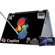 Dell 14 Plus 2-in-1 Copilot+ AI PC Laptop, 14 FHD+ 1920 x 1200 LED Touchscreen, Intel 8-Core Ultra 7 256V, 1080P Webcam, Backlit KB, Stylus Pen, Win11 Pro (16GB DDR5 RAM / 1TB SSD)