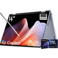 thumbnail image 1 of Dell 14 Plus 2-in-1 Copilot+ AI PC Laptop, 14" FHD+ 1920 x 1200 LED Touchscreen, Intel 8-Core Ultra 7 256V, 1080P Webcam, Backlit KB, Stylus Pen, Win11 Pro (16GB DDR5 RAM - 2TB SSD), 1 of 5