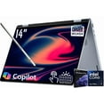 thumbnail image 1 of Dell 14 Plus 2-in-1 Copilot+ AI PC Laptop, 14" FHD+ 1920 x 1200 LED Touchscreen, Intel 8-Core Ultra 7 256V, 1080P Webcam, Backlit KB, Stylus Pen, Win11 Pro (16GB DDR5 RAM | 1TB SSD), 1 of 5