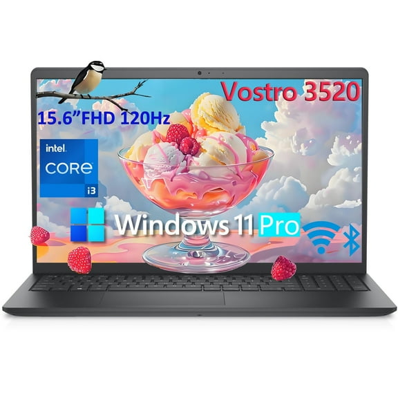 Dell 15 15.6" Laptop Computer for Home and Business Student, Intel 6-Core CPU (Beat i5-1135G7), 120Hz FHD, 32GB DDR4 RAM, 1TB PCIe SSD, WiFi, Bluetooth, RJ45, HDMI, Carbon Black, Windows 11 Pro