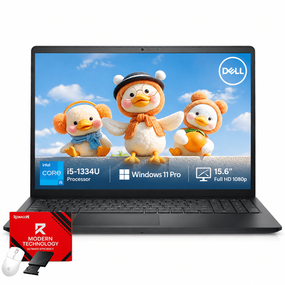 Dell 15.6" FHD IPS LED Touchscreen Laptop, Windows 11 Pro Business Laptop Computer, Intel Core i5-1334U, 8GB DDR5 RAM 512GB SSD, Numeric Keypad, HDMI, Carbon Black
