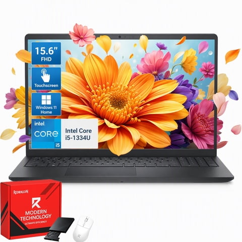 Dell 15.6" FHD Laptop Touchscreen Computer, Intel Core i5-1334U, 16GB RAM, 512GB SSD, Wi-Fi 6, Windows 11 Home, w/Accessory