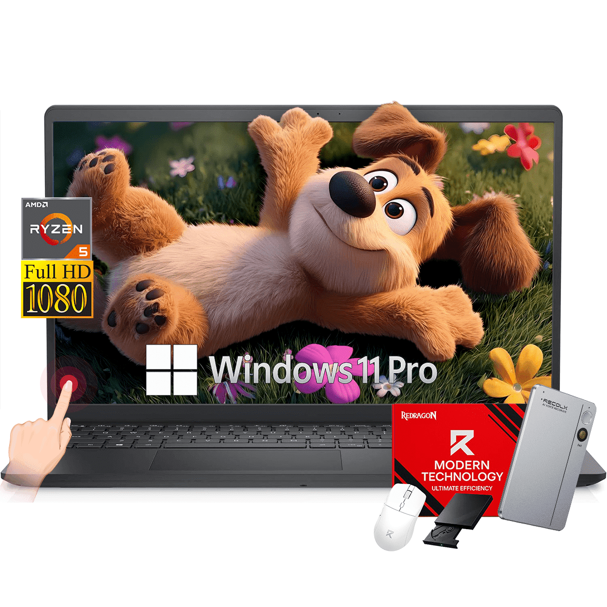 Dell 15.6" FHD Touchscreen Business Laptop, Intel Core i5-1334U 10-Core Processor, 16GB RAM, 512GB, Wi-Fi 6, Numeric Keypad, Windows 11 Pro, w/Accessories