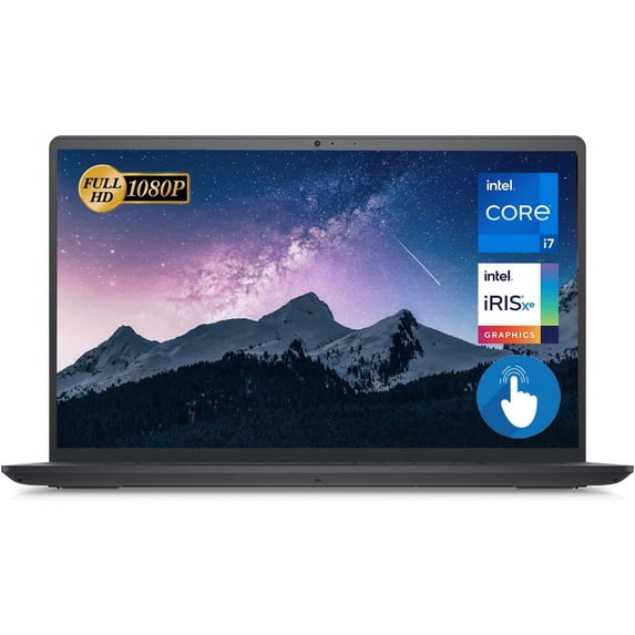 Dell 15.6" FHD Touchscreen Intel Core i7-1255U 32GB DDR4 RAM 512GB PCIe NVMe M.2 SSD Wi-F Bluetooth,Windows 11 Home Black