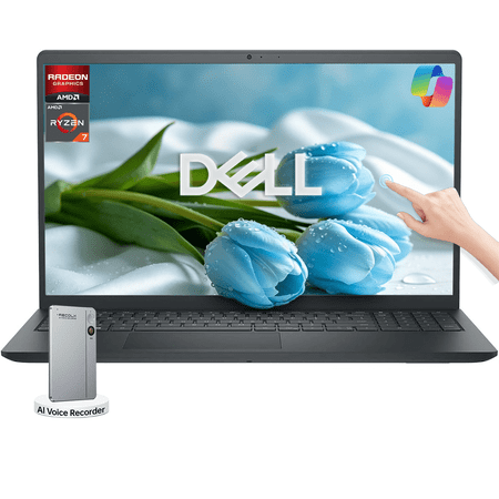 Dell 15.6" FHD Touchscreen Laptop, AMD Ryzen 7 7730U, 16GB DDR4 RAM, 512GB SSD, AMD Radeon Graphics, Windows 11 Pro with Accessory