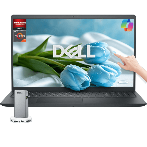 Dell 15.6" FHD Touchscreen Laptop, AMD Ryzen 7 7730U, 32GB DDR4 RAM, 512GB SSD, AMD Radeon Graphics, Windows 11 Pro with Accessory
