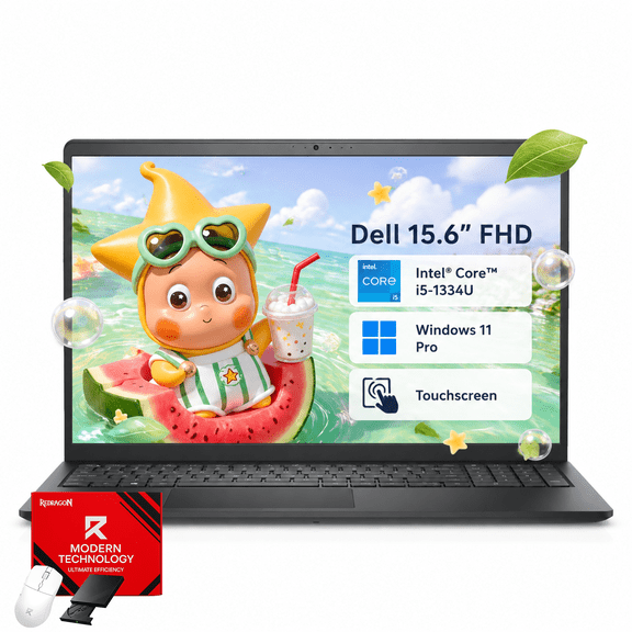 Dell 15.6" FHD Touchscreen Laptop for Business & Students, Intel Core i5-1334U 10-Core, 16GB RAM, 512GB SSD, IPS Anti-Glare Display, Windows 11 Pro, Copilot AI