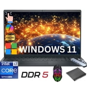 Dell 15 Laptop DC15250 - 15.6-inch FHD Touchscreen, Intel Core I7 13th i7-1355U, 16GB DDR5 RAM, 512GB SSD, Windows 11 Home, Gift Set
