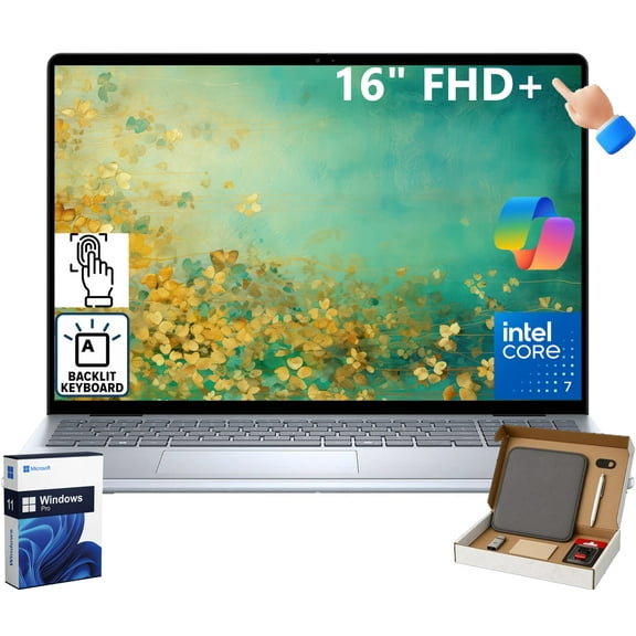 Dell 16" FHD+ Touchscreen Business Laptop, 64GB DDR5, 1TB SSD, Intel Core 7 150U, AI Copilot Key, Fingerprint Reader, Backlit KB, Windows 11 Pro
