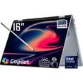 thumbnail image 1 of Dell 16 Plus 2-in-1 Copilot+ AI PC Laptop, 16" 2K 1920 x 1200 LED WVA Touchscreen, Intel 8-Core Ultra 5 226V, 1080P Webcam, Backlit KB, Stylus Pen, Win11 Home (16GB DDR5 RAM - 512GB SSD), 1 of 5