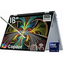 Dell 16 Plus 2-in-1 Copilot  AI PC Laptop, 16" 2K 1920 x 1200 LED WVA Touchscreen, Intel 8-Core Ultra 5 226V, 1080P Webcam, Backlit KB, Stylus Pen, Win11 Home (16GB DDR5 RAM | 512GB SSD)