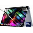 thumbnail image 1 of Dell 16 Plus 2-in-1 Copilot+ AI PC Laptop, 16" 2K 1920 x 1200 LED WVA Touchscreen, Intel 8-Core Ultra 5 226V, 1080P Webcam, Backlit KB, Stylus Pen, Win11 Home (16GB DDR5 RAM / 2TB SSD), 1 of 5