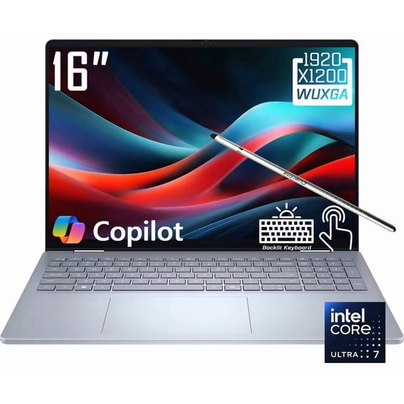 Dell 16 Plus 2-in-1 Laptop, 16" 1920 x 1200 Touchscreen, Intel Core Ultra 7 256V(>i9-13900H), AI Copilot+, Backlit Keyboard, 1080p Webcam, Wi-Fi 7, Windows 11 Home(16GB DDR5 RAM - 512GB SSD)