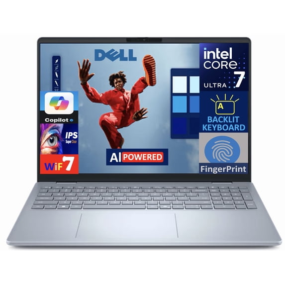 Dell 16 Plus AI Powered Laptop 16.0in IPS WQXGA Display (Intel Ultra 7-258V, 32GB LPDDR5X, 1TB M.2 PCIe SSD, Intel Arc, Backlit KB, Fingerprint, Thunderbolt 4, WiFi 7, Webcam, Win 11 Pro)