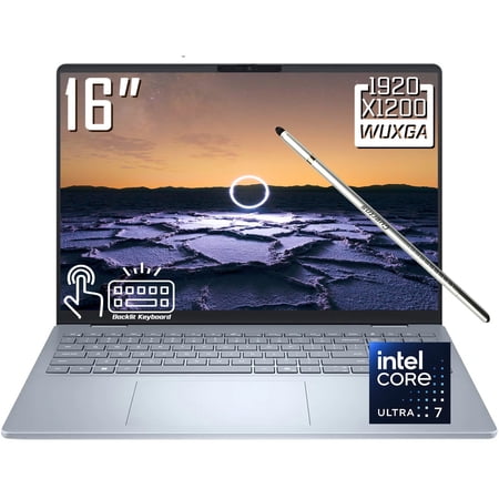 Dell 16 Plus Copilot+ PC AI Laptop, 16" FHD+ 1920 x 1200 IPS LCD Touchscreen, Intel Core Ultra 7 258V, 1080P Webcam, Backlit KB, Stylus Pen, Win11 Home (32GB DDR5 RAM - 1TB SSD)