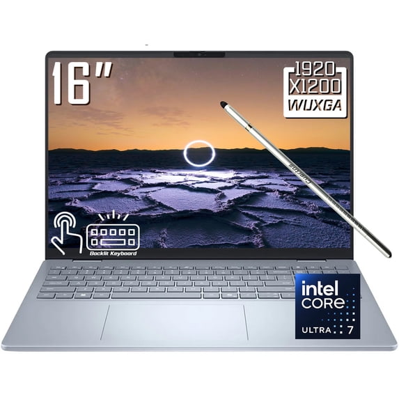 Dell 16 Plus Copilot+ PC AI Laptop, 16" FHD+ 1920 x 1200 IPS LCD Touchscreen, Intel Core Ultra 7 258V, 1080P Webcam, Backlit KB, Stylus Pen, Win11 Home (32GB DDR5 RAM - 1TB SSD)