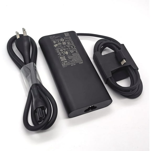 Dell 165W Laptop Charger USB C Type C GAN AC Power Adapter 5.89A 28V, Black, DA165PM210