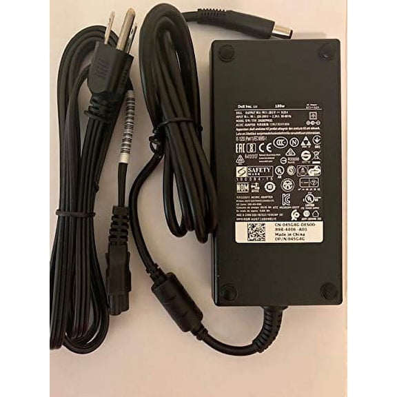 Dell 180W AC Adapter for Precision 7520, Alienware 15 R4, Alienware 17 R5, G7 15 (7588), G3 15 (3579) G3 17 (3779), G5 15 (5587), Inspiron 15 7000 Series (7577), Alienware M15, NDFTY, 450-AGCU