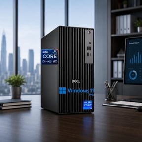 Dell 2026 Pro Desktop Computers Tower PC for Home & Business, Copilot AI, 14th Gen i3-14100 Processor, 16GB DDR5 RAM, 512GB PCIe SSD, Wi-Fi 6, Bluetooth 5.3, DisplayPort, HDMI, USB-C, Windows 11 Pro