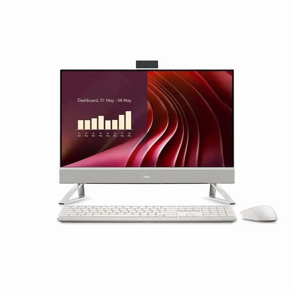 Dell - 24" 2K All-in-One - Intel Core 5 120U 2024 - 16GB Memory - 512GB Storage - White Desktop PC Computer
