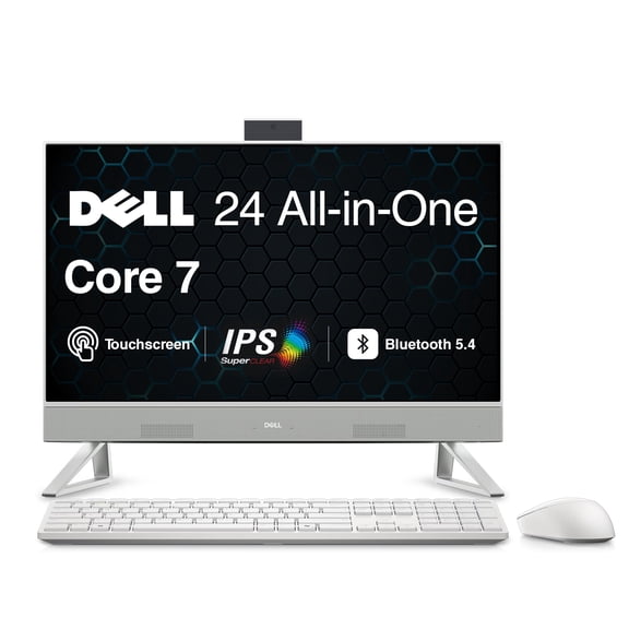 Dell 24 AI Powered All-in-One 23.8in Touchscreen IPS FHD Display (Intel Core 7 150U, 16GB DDR5, 512GB SSD, Intel Graphics, WiFi 6E, Webcam, Bluetooth 5.4, Win 11 Home)