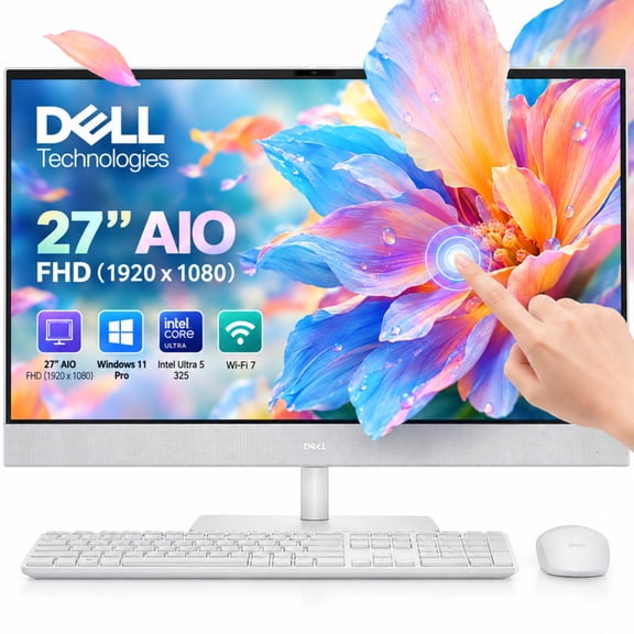 Dell 27 All-in-One Business Touchscreen Computer, Intel Ultra 5 325, 16GB DDR5 RAM, 1TB SSD, 27 inch FHD Touchscreen, Wi-Fi 7, Bluetooth 6.0, Windows 11 Pro