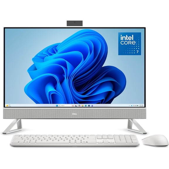 Dell 27 All-in-One Desktop EC27250-27-inch FHD Touchscreen Display, Intel Core 7-150U Processor, 32GB DDR5 RAM, 1TB SSD, Intel Graphics, Windows 11 Home, Onsite Service - White