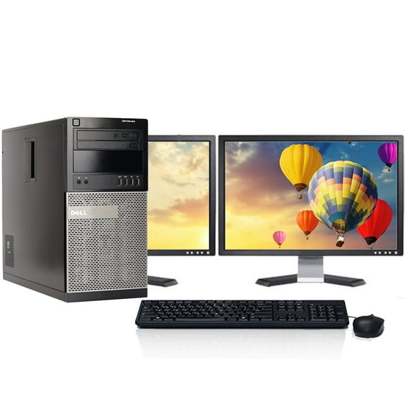 Dell 3010, 7010, 9010 Tower Core i3 16 GB RAM 512 GB SSD 22 LCD Key,Mice,Wifi Windows 10 Home