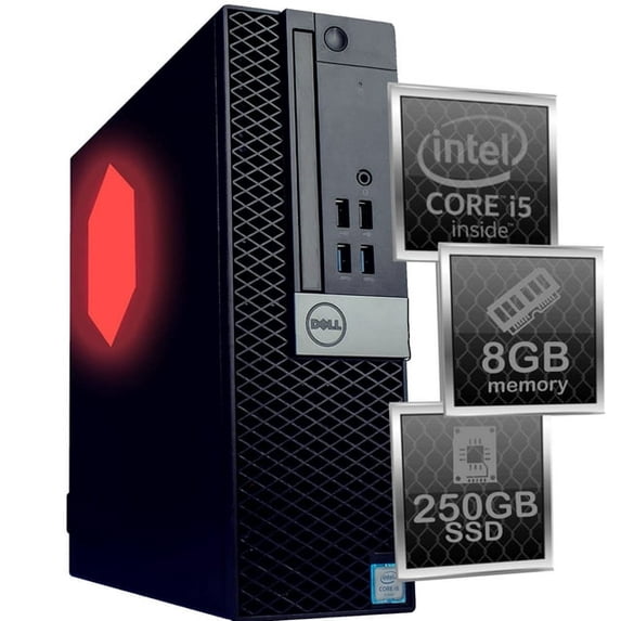 Dell 5050 All-in-One Desktop Computer, Intel i5 Quad Core Gen 6, 8 GB, 250 GB