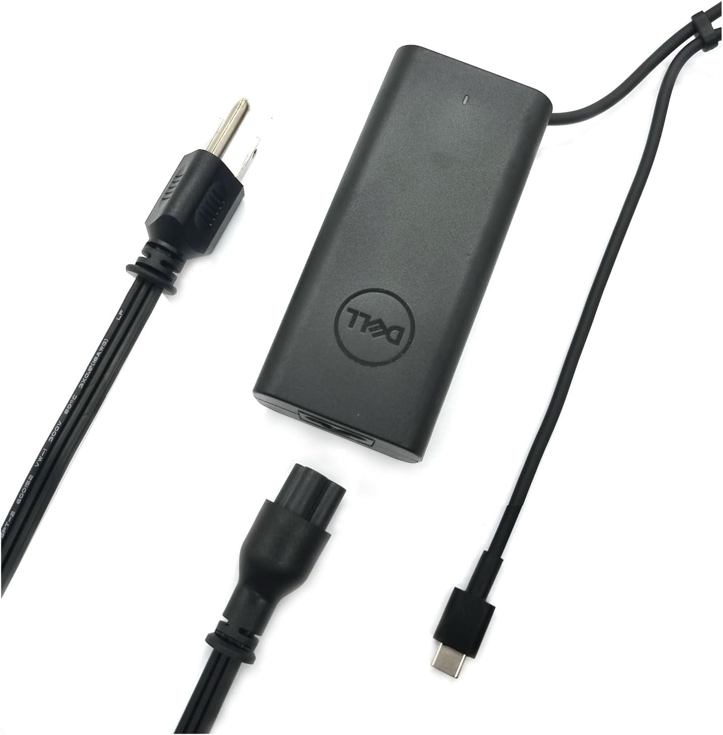 Dell 65W USB C Laptop Charger,Latitude 5300 2 in 1 5310 2 in 1 5320 5330 5340 5350 AC Adapter with 3ft Power Cord, Black, HA65NM190