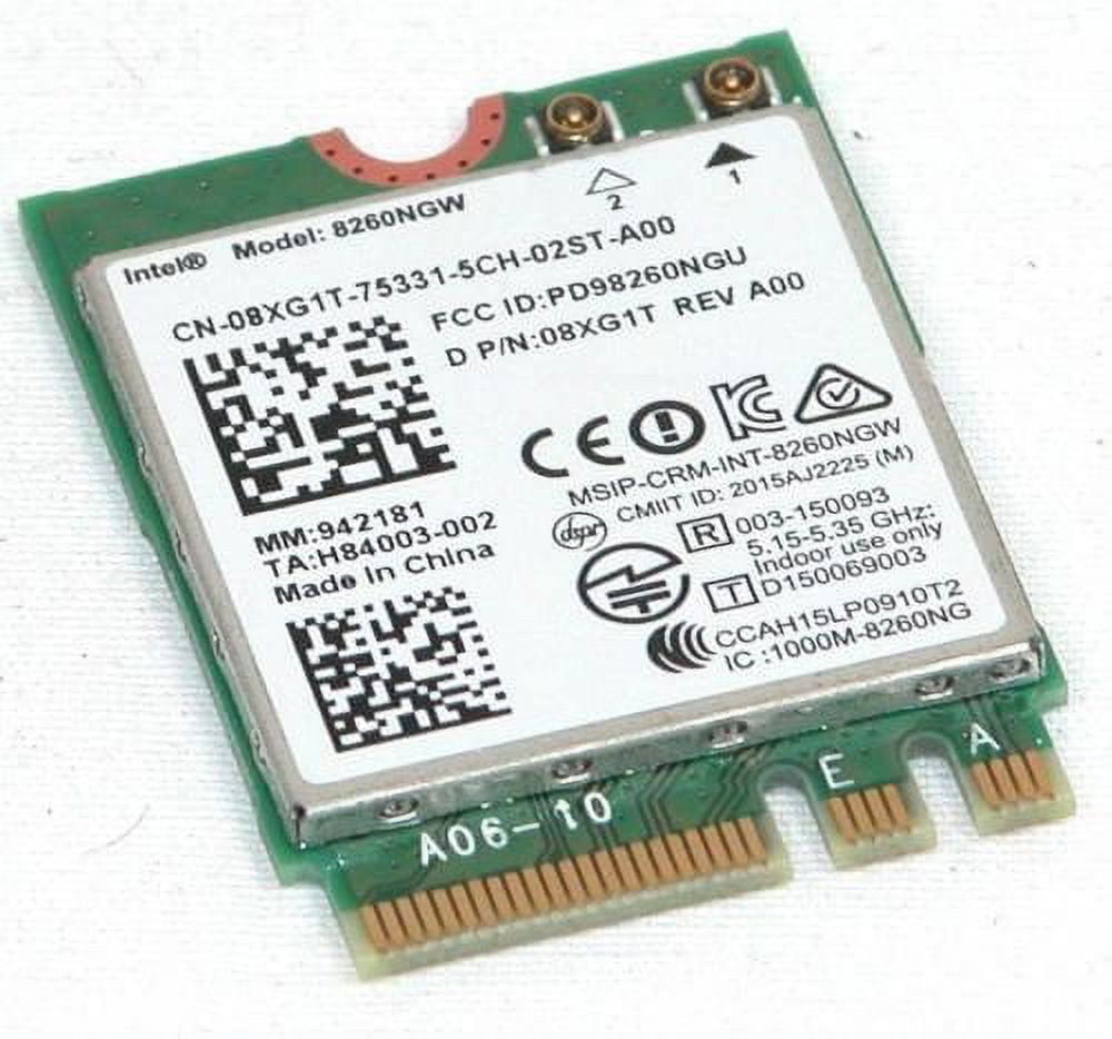 Dell 8XG1T Intel 8260NGW Dual Band Wireless AC-8260 BT 4.2 WLAN Card -  Walmart.com