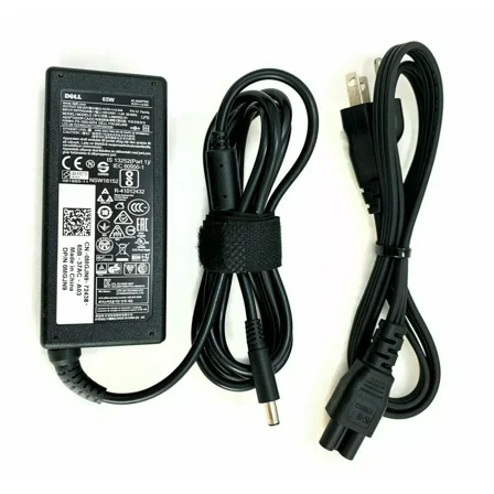 Pre-Owned Dell AC Adapter 19.5V 3.34A 65W LA65NS2 w/ Power Cord