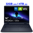 thumbnail image 1 of Dell Alienware 16 Aurora Premium Gaming AI Laptop 16" WQXGA 120Hz (100% sRGB) Intel 10-core Core 7 240H 32GB DDR5 4TB SSD GeForce RTX 5060 DLSS4 (Up to 614 AI TOPS) Win11 Copilot, 1 of 6
