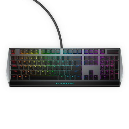 Alienware - AW510K Full-size Wired Mechanical CHERRY MX Low Profile Red Switch Gaming Keyboard with RGB Back Lighting - Dark Side of the Moon