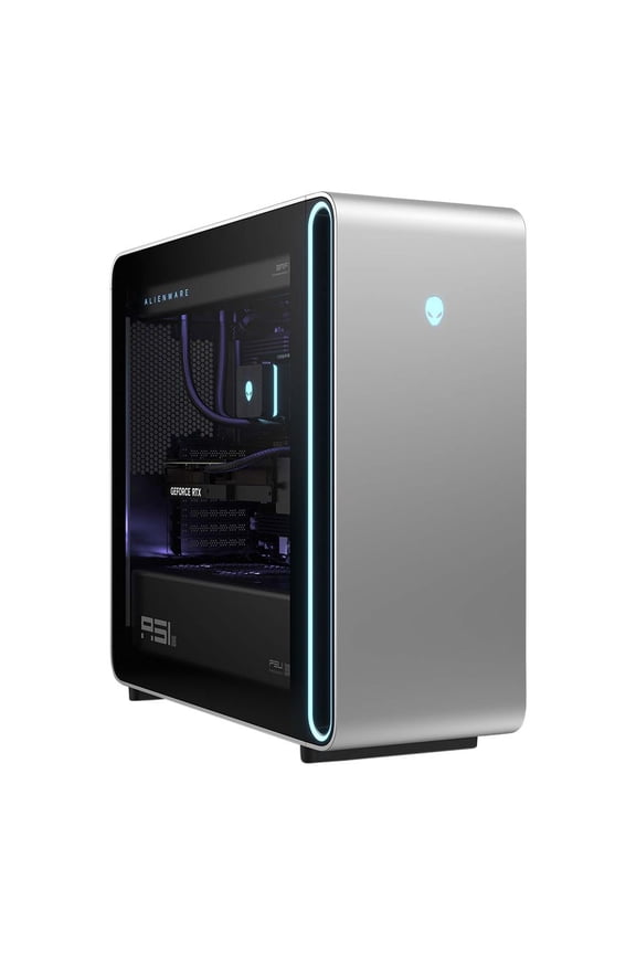 Alienware Area-51, Gaming Desktop PC, Intel Core Ultra 9 285K 3.2GHz; NVIDIA GeForce RTX 5090 32GB GDDR7; 64GB DDR5-6400 RAM; 4TB NVMe SSD; 2.5GbE LAN, 2x2 WiFi 7, Liquid Cooler
