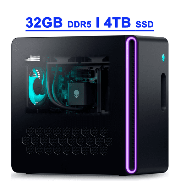 Dell Alienware Aurora ACT1250 Premium Gaming AI Desktop Intel 20-core Ultra 7 265F (>i7-14700) 32GB DDR5 4TB SSD GeForce RTX 5070 Ti 16GB GDDR7 DLSS4 Wi-Fi7 1000W PSU Liquid Cooler Win11