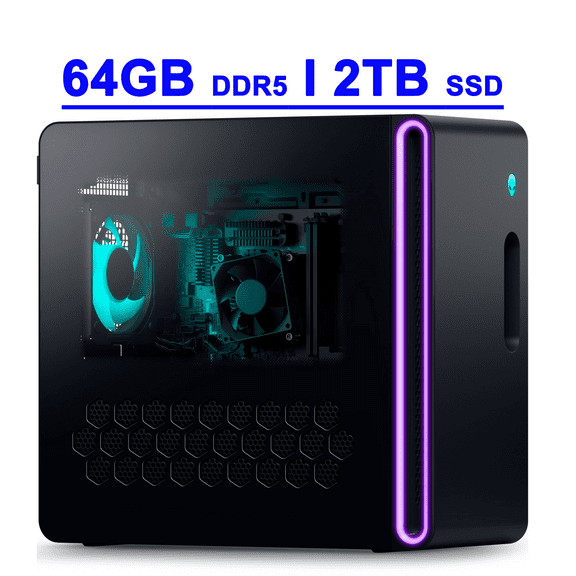 Dell Alienware Aurora ACT1250 Premium Gaming Desktop Intel 20-core Ultra 7 Series 2 265F 64GB DDR5 2TB SSD GeForce RTX 5080 16GB GDDR7 DLSS4 USB4 Wi-Fi7 2.5G 1000W PSU Win11
